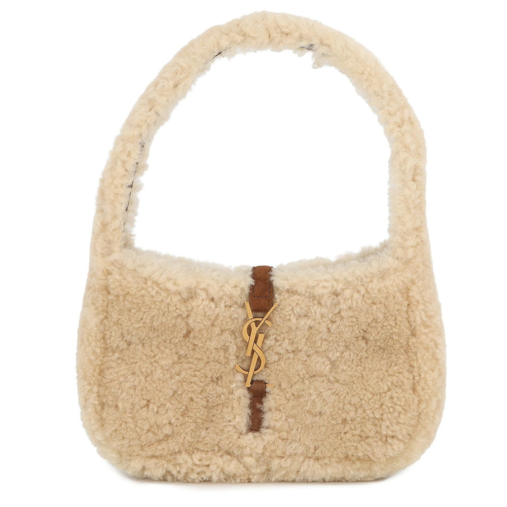 Saint Laurent Paris handbag LE Hobo Shearling Leather bag